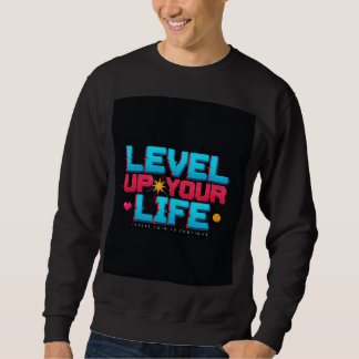 Retro Level Up Je Leven Poster Trui