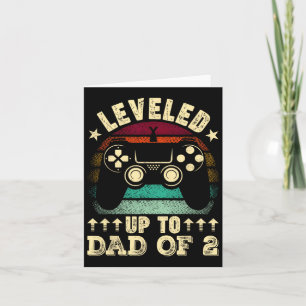 Retro Leveled Up Tot Vader Van 2 Vaderdag Nieuwe V Kaart