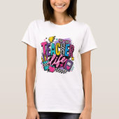Retro Leven als Docent T-shirt (Voorkant)