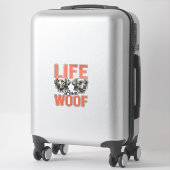 Retro Leven Liefde Woef Hond Grafisch Ontwerp_1 Sticker (Koffer)