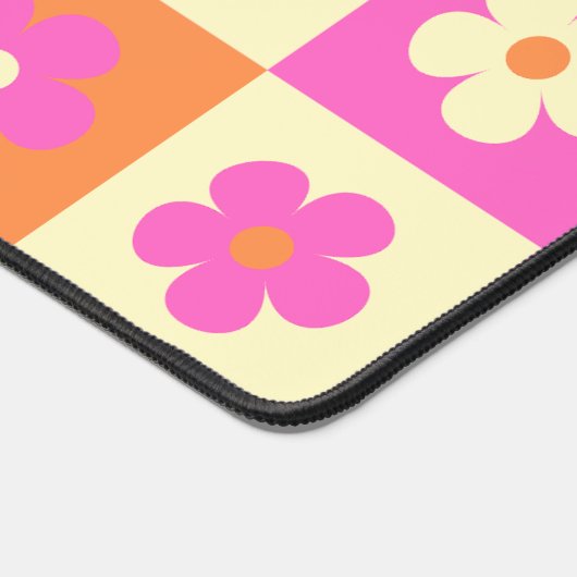 Retro Levendige BOHO Bloemen Patroon Bureaumat (Hoek)