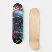 Retro Levendige Schedel Persoonlijk Skateboard (Voorkant)