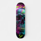 Retro Levendige Schedel Persoonlijk Skateboard (Voorkant)