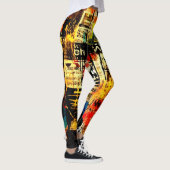 retro levendige wicked abstracte trendy leggings (Rechts)