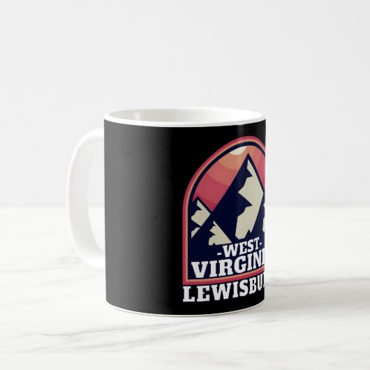 Retro Lewisburg West Virginia � geest van Australi Koffiemok (Voorkant links)