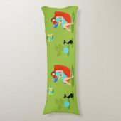 Retro Lezing Vrouw Lichaam Kussen (Voorkant Verticaal)