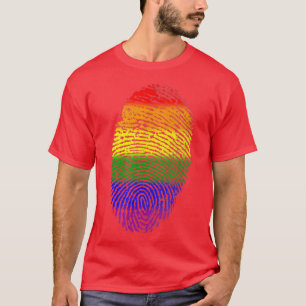 Retro LGBT-bek in mijn DNA-regenboogvlag T-shirt