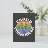 Retro LGBT Cornholer Cornhole T-Shirt Briefkaart (Staand voorkant)