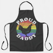 Retro LGBT Proud Chicken Dad T-Shirt Schort (Voorkant)