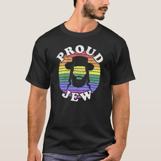 Retro LGBT Proud Jewish T-shirt (Voorkant)