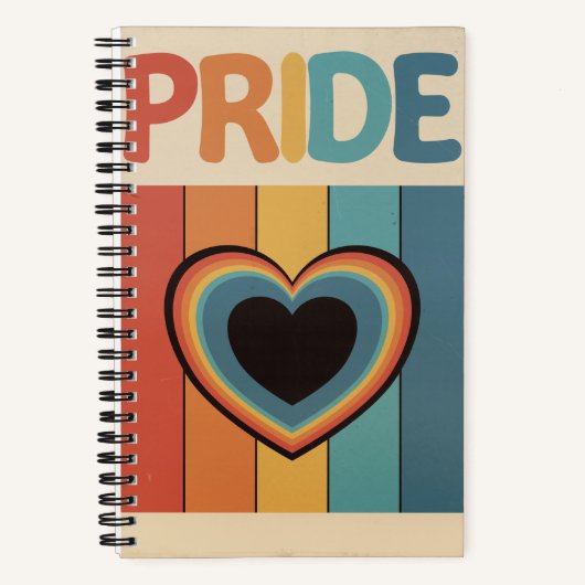 Retro LGBTQ+ trots Notitieboek (Voorkant)