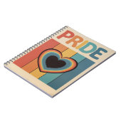 Retro LGBTQ+ trots Notitieboek (Linkerzijde)