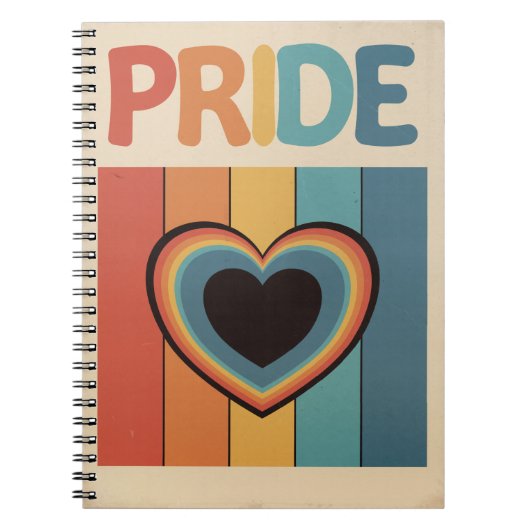 Retro LGBTQ+ trots Notitieboek (Voorkant)
