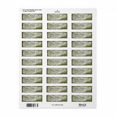 Retro Libelle Botanische Retouradreslabels Etiket (Full Sheet)