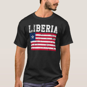 Retro Liberia vlag Liberiaanse roots T-shirt