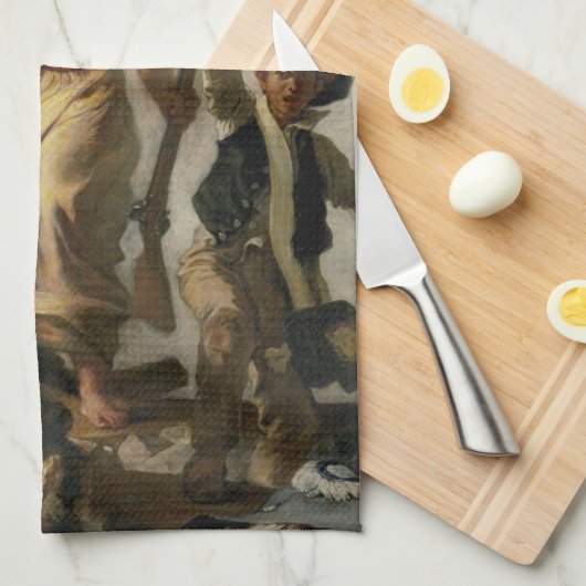  Retro Liberty leidt het volk Theedoek (Quarter Fold)