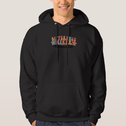 Retro Librarian Difference Maker Librarian Life Ap Hoodie (Voorkant)