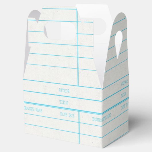 Retro Library Book Date Due Card Bedankdoosjes (Geopend)