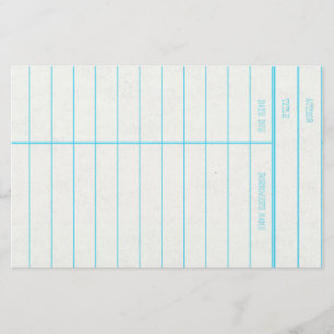 Retro Library Book Date Due Card Briefpapier