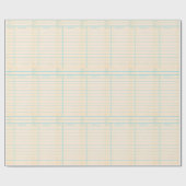 Retro Library Book Date Due Card Cadeaupapier (Vlak)