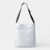 Retro Library Book Date Due Card Crossbody Tas (Achterkant)