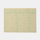 Retro Library Book Date Due Card Deurmat (Voorkant)