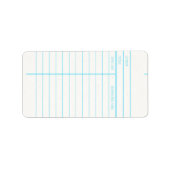 Retro Library Book Date Due Card Etiket (Voorkant)