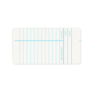 Retro Library Book Date Due Card Etiket