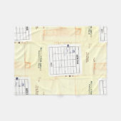 Retro Library Book Date Due Card Fleece Deken (Voorkant (Horizontaal))