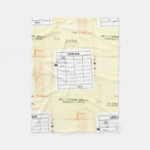 Retro Library Book Date Due Card Fleece Deken (Voorkant)