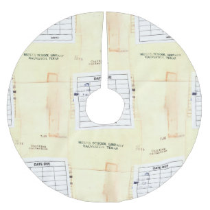 Retro Library Book Date Due Card Kerstboom Rok