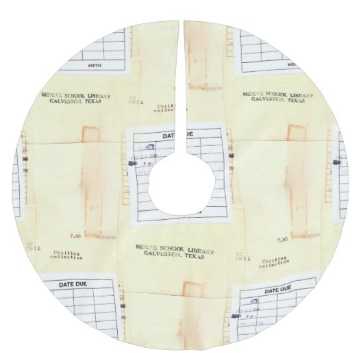 Retro Library Book Date Due Card Kerstboom Rok (Voorkant)