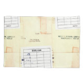 Retro Library Book Date Due Card Kussensloop (Achterkant)