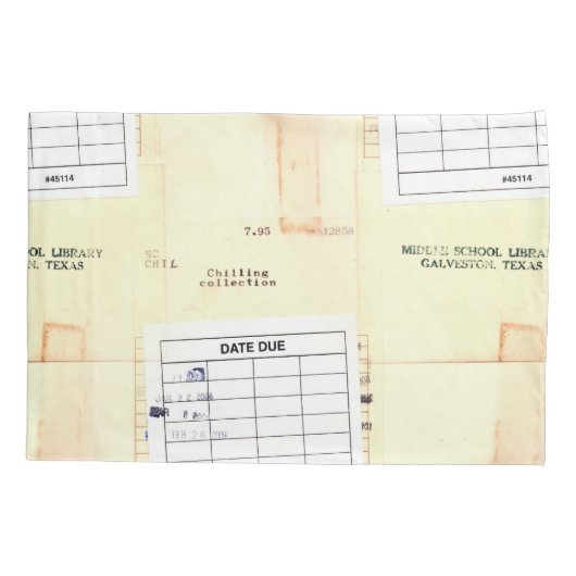 Retro Library Book Date Due Card Kussensloop (Achterkant)
