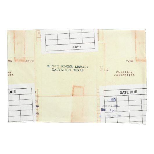 Retro Library Book Date Due Card Kussensloop (Voorkant)