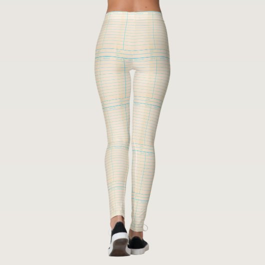 Retro Library Book Date Due Card Leggings (Achterkant)