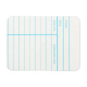 Retro Library Book Date Due Card Magneet (Horizontaal)
