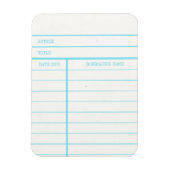 Retro Library Book Date Due Card Magneet (Verticaal)