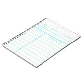 Retro Library Book Date Due Card Notitieboek (Linkerzijde)