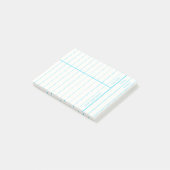 Retro Library Book Date Due Card Post-it® Notes (Schuin)