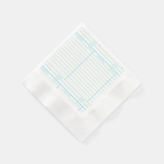 Retro Library Book Date Due Card Servet (Hoek)