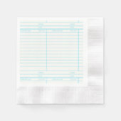 Retro Library Book Date Due Card Servet (Voorkant)