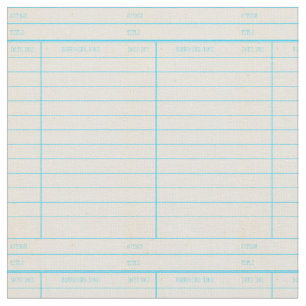 Retro Library Book Date Due Card Stof