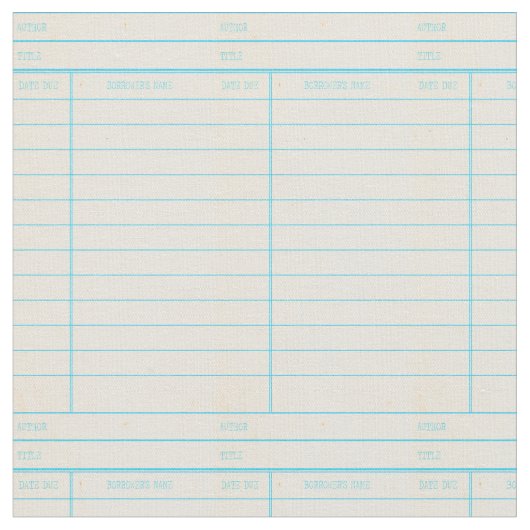 Retro Library Book Date Due Card Stof (Close Up)