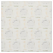 Retro Library Book Date Due Card Stof (Swatch)