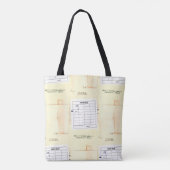 Retro Library Book Date Due Card Tote Bag (Achterkant)