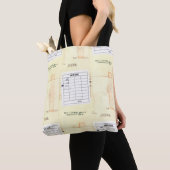 Retro Library Book Date Due Card Tote Bag (Dichtbij)