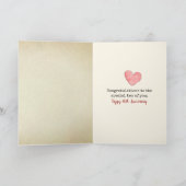 Retro Library Card 40e Jubileum Kaart (Binnen)