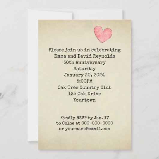 Retro Library Card 50e Jubileum Kaart (Achterkant)