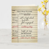 Retro Library Card 65e Jubileum Kaart (Gele Bloem)